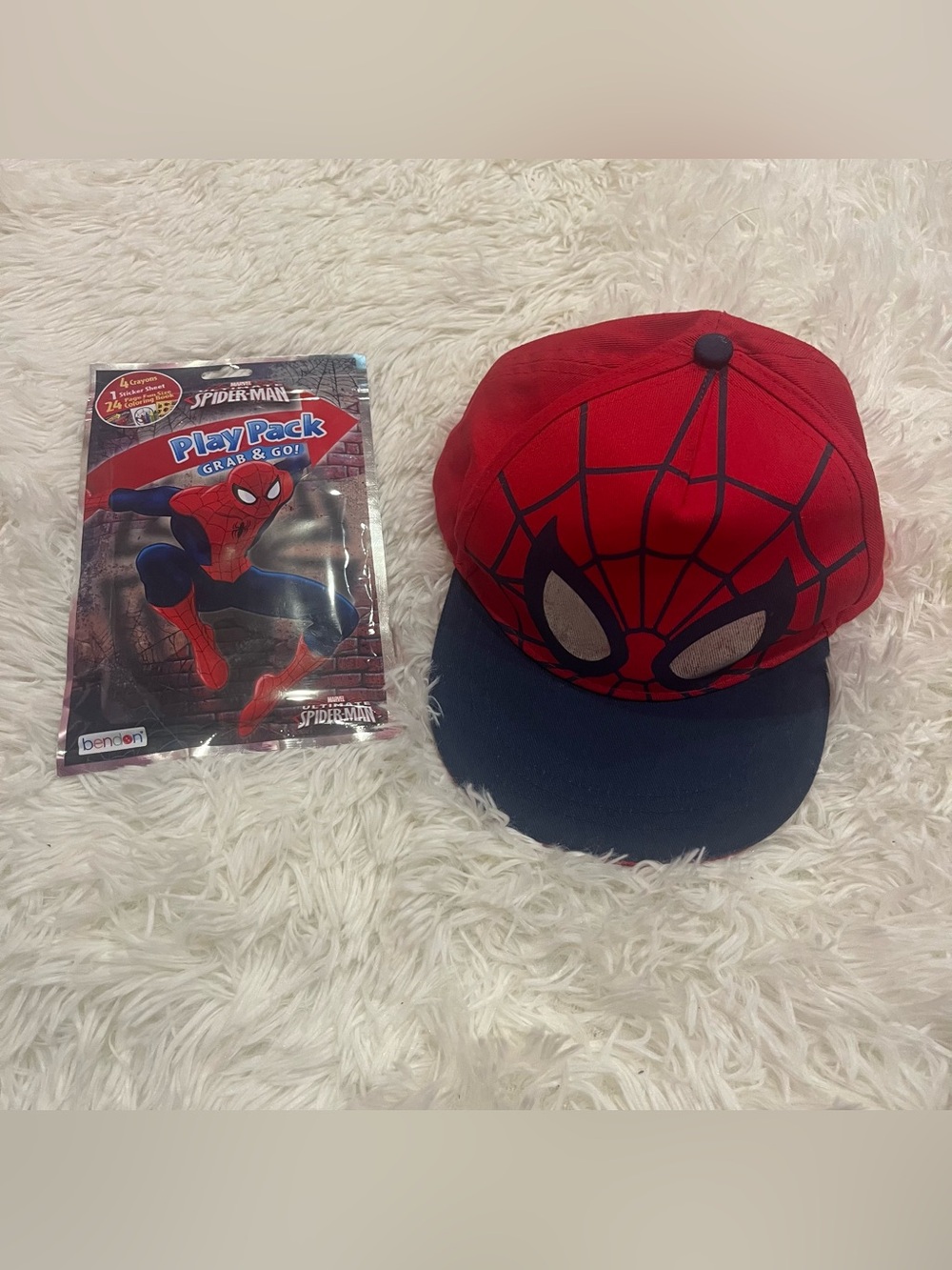 Marvel Spider-Man Super Hero Baseball Cap & Play Pack Color Book
